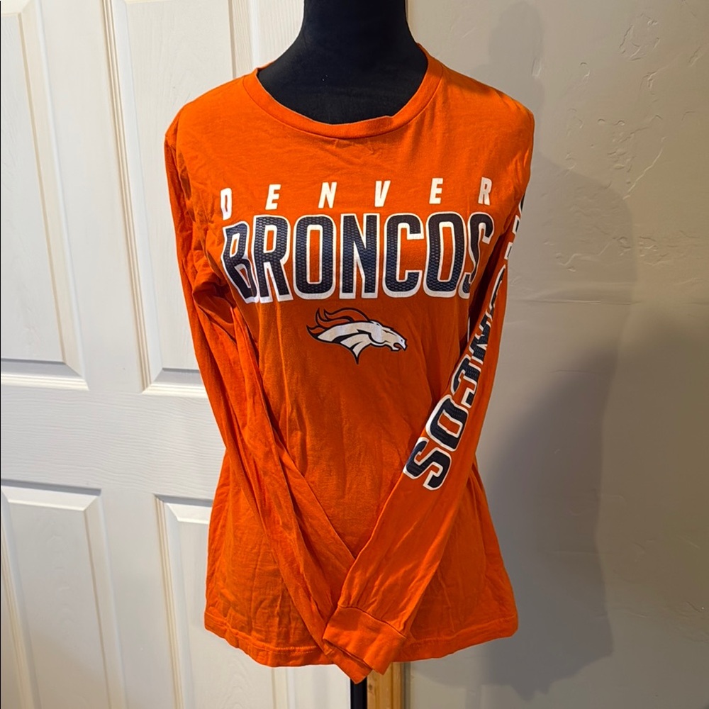Women’s Broncos Football Orange Long Sleeve Shirt